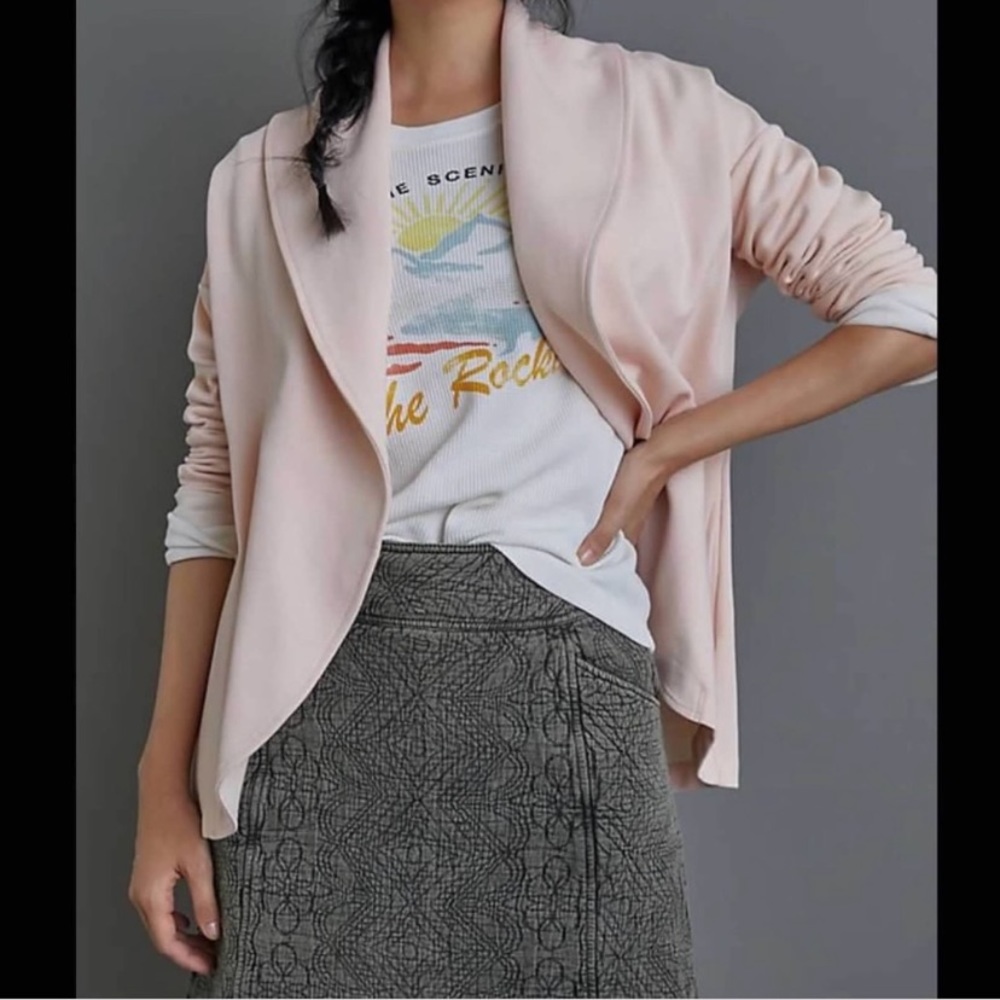 Anthropologie x Dolan light pink relaxed blazer
